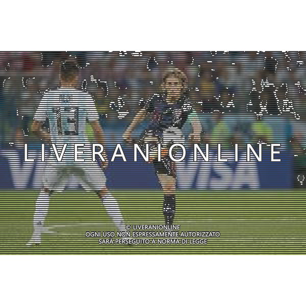 21.06.2018 NIZNY NOWOGROD NIZHNY NOVGOROD PILKA NOZNA (FOOTBALL) MISTRZOSTWA SWIATA ROSJA 2018 FIFA WORLD CUP RUSSIA 2018 ARGENTYNA - CHORWACJA (ARGENTINA-CROATIA) NZ LUKA MODRIC FOTO LUKASZ SKWIOT/CYFRASPORT / NEWSPIX.PL --- Newspix.pl / AGENZIA ALDO LIVERANI SAS - ITALY ONLY EDITORIAL USE ONLY - ARGENTINA - CROAZIA Campionati Mondiali di calcio - Football FIFA World Cup Russia 21.06.2018