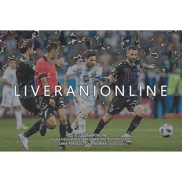 21.06.2018 NIZNY NOWOGROD NIZHNY NOVGOROD PILKA NOZNA (FOOTBALL) MISTRZOSTWA SWIATA ROSJA 2018 FIFA WORLD CUP RUSSIA 2018 ARGENTYNA - CHORWACJA (ARGENTINA-CROATIA) NZ LIONEL MESSI MARCELO BROZOVIC FOTO LUKASZ SKWIOT/CYFRASPORT / NEWSPIX.PL --- Newspix.pl AG ALDO LIVERANI SAS-ONLY ITALY