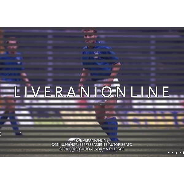 RETROSPETTIVA LUCA ALTOMARE CALCIATORE NELLA FOTO LUCA ALTOMARE CON LA MAGLIA DELLA NAZIONALE ITALIANA AG ALDO LIVERANI SAS