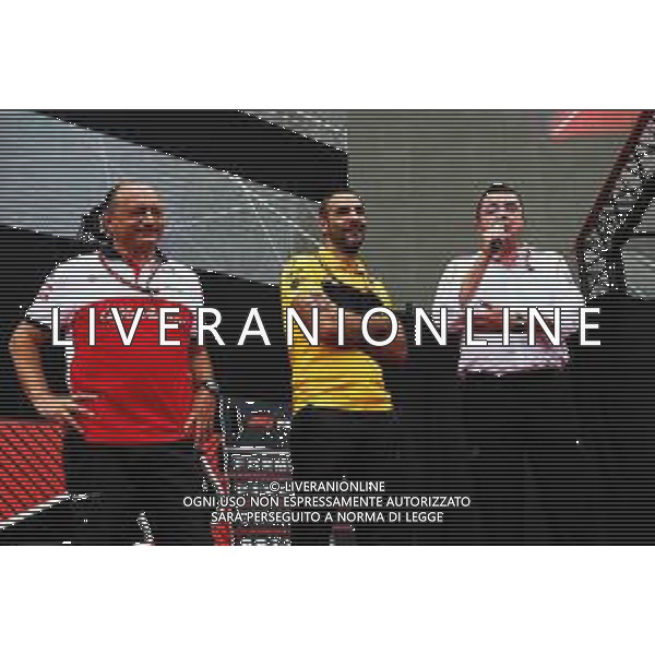(L to R): Frederic Vasseur (FRA) Sauber F1 Team, Team Principal with Cyril Abiteboul (FRA) Renault Sport F1 Managing Director and Eric Boullier (FRA) McLaren Racing Director. 23.06.2018. Formula 1 World Championship, Rd 8, French Grand Prix, Paul Ricard, France, Qualifying Day. / AGENZIA ALDO LIVERANI SAS - ITALY ONLY EDITORIAL USE ONLY - F1 GP FRANCIA PROVE UFFICIALI QUALIFICHE 23.06.2018