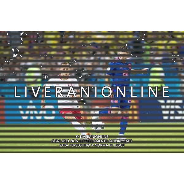 24.06.2018 KAZAN, ARENA KAZAN PILKA NOZNA (FOOTBALL) MISTRZOSTWA SWIATA ROSJA 2018 FIFA WORLD CUP RUSSIA 2018 POLSKA - KOLUMBIA (POLAND-COLUMBIA) NZ JACEK GORALSKI JUAN QUINTERO FOTO LUKASZ SKWIOT/CYFRASPORT / NEWSPIX.PL --- Newspix.pl AG ALDO LIVERANI SAS-ONLY ITALY