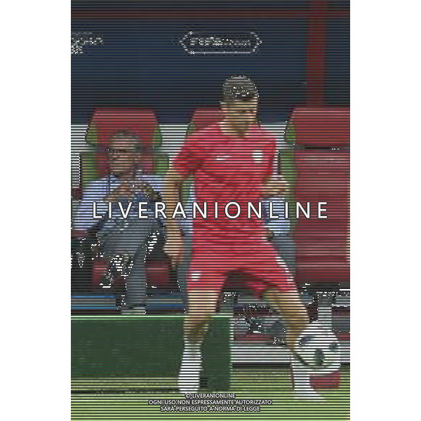 2018.06.24, Kazan , Polska - Kolumbia , nz Adam Nawalka (POL) Robert Lewandowski (POL) fot. Tomasz Jastrzebowski / Foto Olimpik ----------- 2018.06.24, Kazan, Poland - Colombia , nz Adam Nawalka (POL) Robert Lewandowski (POL) fot. Tomasz Jastrzebowski / Foto Olimpik / NEWSPIX.PL --- Newspix.pl AG ALDO LIVERANI SAS-ONLY ITALY