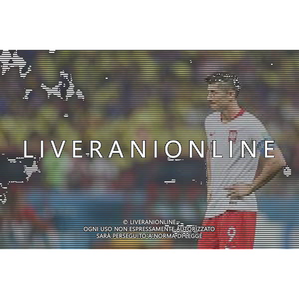 24.06.2018 KAZAN, ARENA KAZAN PILKA NOZNA (FOOTBALL) MISTRZOSTWA SWIATA ROSJA 2018 FIFA WORLD CUP RUSSIA 2018 FAZA GRUPOWA (GROUP STAGE) MECZ GAME POLSKA - KOLUMBIA (POLAND-COLUMBIA) NZ ROBERT LEWANDOWSKI ODPADAMY Z MISTRZOSTW SWIATA SMUTEK, PORAZKA FOTO LUKASZ GROCHALA/CYFRASPORT / NEWSPIX.PL --- Newspix.pl AG ALDO LIVERANI SAS ONLY ITALY