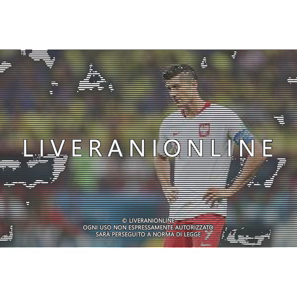 24.06.2018 KAZAN, ARENA KAZAN PILKA NOZNA (FOOTBALL) MISTRZOSTWA SWIATA ROSJA 2018 FIFA WORLD CUP RUSSIA 2018 FAZA GRUPOWA (GROUP STAGE) MECZ GAME POLSKA - KOLUMBIA (POLAND-COLUMBIA) NZ ROBERT LEWANDOWSKI ODPADAMY Z MISTRZOSTW SWIATA SMUTEK, PORAZKA FOTO LUKASZ GROCHALA/CYFRASPORT / NEWSPIX.PL --- Newspix.pl AG ALDO LIVERANI SAS ONLY ITALY