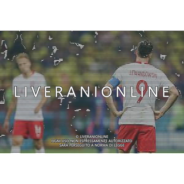 24.06.2018 KAZAN, ARENA KAZAN PILKA NOZNA (FOOTBALL) MISTRZOSTWA SWIATA ROSJA 2018 FIFA WORLD CUP RUSSIA 2018 FAZA GRUPOWA (GROUP STAGE) MECZ GAME POLSKA - KOLUMBIA (POLAND-COLUMBIA) NZ ROBERT LEWANDOWSKI ODPADAMY Z MISTRZOSTW SWIATA SMUTEK, PORAZKA FOTO LUKASZ GROCHALA/CYFRASPORT / NEWSPIX.PL --- Newspix.pl AG ALDO LIVERANI SAS ONLY ITALY