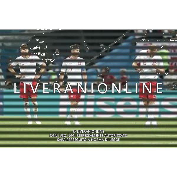 24.06.2018 KAZAN, ARENA KAZAN PILKA NOZNA (FOOTBALL) MISTRZOSTWA SWIATA ROSJA 2018 FIFA WORLD CUP RUSSIA 2018 FAZA GRUPOWA (GROUP STAGE) MECZ GAME POLSKA - KOLUMBIA (POLAND-COLUMBIA) NZ JAN BEDNAREK, ROBERT LEWANDOWSKI, LUKASZ TEODORCZYK ODPADAMY Z MISTRZOSTW SWIATA SMUTEK, PORAZKA FOTO LUKASZ GROCHALA/CYFRASPORT / NEWSPIX.PL --- Newspix.pl AG ALDO LIVERANI SAS ONLY ITALY