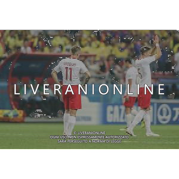 24.06.2018 KAZAN, ARENA KAZAN PILKA NOZNA (FOOTBALL) MISTRZOSTWA SWIATA ROSJA 2018 FIFA WORLD CUP RUSSIA 2018 FAZA GRUPOWA (GROUP STAGE) MECZ GAME POLSKA - KOLUMBIA (POLAND-COLUMBIA) NZ KAMIL GROSICKI, JAN BEDNAREK ODPADAMY Z MISTRZOSTW SWIATA SMUTEK, PORAZKA FOTO LUKASZ GROCHALA/CYFRASPORT / NEWSPIX.PL --- Newspix.pl AG ALDO LIVERANI SAS ONLY ITALY