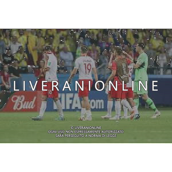 24.06.2018 KAZAN, ARENA KAZAN PILKA NOZNA (FOOTBALL) MISTRZOSTWA SWIATA ROSJA 2018 FIFA WORLD CUP RUSSIA 2018 FAZA GRUPOWA (GROUP STAGE) MECZ GAME POLSKA - KOLUMBIA (POLAND-COLUMBIA) NZ BARTOSZ BERESZYNSKI, PIOTR ZIELINSKI ODPADAMY Z MISTRZOSTW SWIATA SMUTEK, PORAZKA FOTO LUKASZ GROCHALA/CYFRASPORT / NEWSPIX.PL --- Newspix.pl AG ALDO LIVERANI SAS ONLY ITALY
