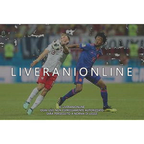 2018.06.24, Kazan , Polska - Kolumbia ,Fifa World Cup Russia 2018 Mistrzostwa swiata w pilce noznej nz Maciej Rybus (POL) Juan Cuadrado (COL) fot. Tomasz Jastrzebowski / Foto Olimpik ----------- 2018.06.24, Kazan, Poland - Colombia ,Fifa World Cup Russia 2018 , nz Maciej Rybus (POL) Juan Cuadrado (COL) fot. Tomasz Jastrzebowski / Foto Olimpik / NEWSPIX.PL --- Newspix.pl AG ALDO LIVERANI SAS ONLY ITALY