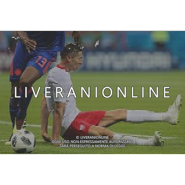 2018.06.24, Kazan , Polska - Kolumbia ,Fifa World Cup Russia 2018 Mistrzostwa swiata w pilce noznej nz Robert Lewandowski (POL) Yerry Mina (COL) fot. Tomasz Jastrzebowski / Foto Olimpik ----------- 2018.06.24, Kazan, Poland - Colombia ,Fifa World Cup Russia 2018 , nz Robert Lewandowski (POL) Yerry Mina (COL) fot. Tomasz Jastrzebowski / Foto Olimpik / NEWSPIX.PL --- Newspix.pl AG ALDO LIVERANI SAS ONLY ITALY