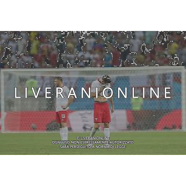 2018.06.24, Kazan , Polska - Kolumbia ,Fifa World Cup Russia 2018 Mistrzostwa swiata w pilce noznej nz Robert Lewandowski (POL) Maciej Rybus (POL) smutek fot. Tomasz Jastrzebowski / Foto Olimpik ----------- 2018.06.24, Kazan, Poland - Colombia ,Fifa World Cup Russia 2018 , nz Robert Lewandowski (POL) Maciej Rybus (POL) smutek fot. Tomasz Jastrzebowski / Foto Olimpik / NEWSPIX.PL --- Newspix.pl AG ALDO LIVERANI SAS ONLY ITALY