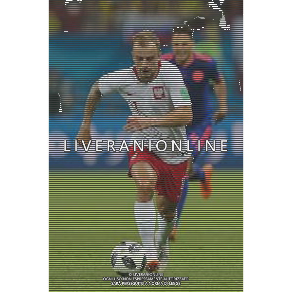 2018.06.24, Kazan , Polska - Kolumbia ,Fifa World Cup Russia 2018 Mistrzostwa swiata w pilce noznej nz Kamil Grosicki (POL) fot. Tomasz Jastrzebowski / Foto Olimpik ----------- 2018.06.24, Kazan, Poland - Colombia ,Fifa World Cup Russia 2018 , nz Kamil Grosicki (POL) fot. Tomasz Jastrzebowski / Foto Olimpik / NEWSPIX.PL --- Newspix.pl AG ALDO LIVERANI SAS ONLY ITALY