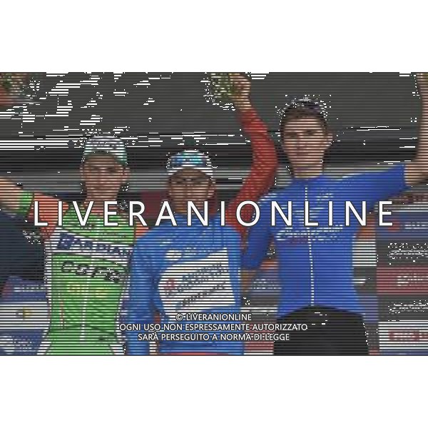 24-06-2018 Adriatica - Ionica Race; Tappa 05 Grado - Trieste; 2018, Bardiani - Csf; 2018, Androni Giocattoli - Sidermec; 2018, Gazprom - Rusvelo; Ciccone, Giulio; Sosa Cuervo, Ivan Ramiro; Arslanov, Ildar; Trieste; FOTO STEFANO SIROTTI-AG ALDO LIVERANI SAS