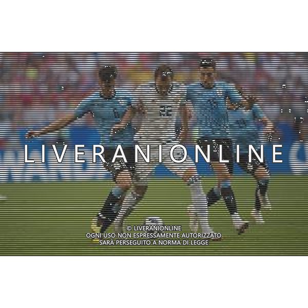 25.06.2018 SAMARA, SAMARA ARENA PILKA NOZNA (FOOTBALL) MISTRZOSTWA SWIATA ROSJA 2018 FIFA WORLD CUP RUSSIA 2018 URUGWAJ - ROSJA (URUGUAY-RUSSIA) NZ ARTEM DZYUBA MATIAS VECINO RODRIGO BENTANCUR FOTO LUKASZ SKWIOT/CYFRASPORT / NEWSPIX.PL --- Newspix.pl AG ALDO LIVERANI SAS-ONLY ITALY