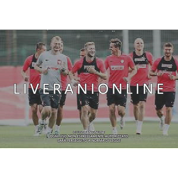 25.06.2018 SOCZI (SOCHI), ROSJA (RUSSIA) PILKA NOZNA (FOOTBALL) MISTRZOSTWA SWIATA ROSJA 2018 FIFA WORLD CUP RUSSIA 2018 TRENING WYROWNAWCZY REPREZENTACJI POLSKI PO MECZU Z KOLUMBIA NZ BOGDAN ZAJAC, JAKUB BLASZCZYKOWSKI, ARKADIUSZ MILIK, RAFAK KURZAWA FOTO LUKASZ GROCHALA/CYFRASPORT / NEWSPIX.PL --- Newspix.pl Polish national team training in Sochi, part of the players training on the pitch, those who played with Colombia are training in the hotel, by the pool POLAND OUT!!! AG ALDO LIVERANI SAS-ONLY ITALY