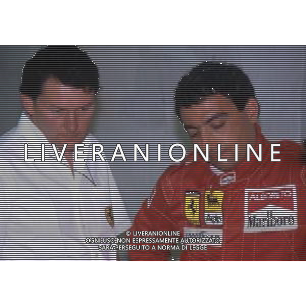RETROSPETTIVA John Edward Barnard è un progettista britannico. Ha lavorato per varie scuderie importanti di Formula 1 tra le quali McLaren, Ferrari e Benetton. NELLA FOTO JOHN BARNARD CON MICHELE ALBORETO AG ALDO LIVERANI SAS
