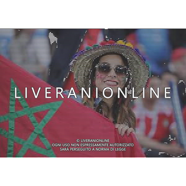 2018.06.25 Kaliningrad Pilka nozna Mistrzostwa Swiata w Rosji Rosja 2018 Hiszpania - Maroko N/z Fans Morocco Foto Norbert Barczyk / PressFocus 2018.06.25 Kaliningrad Football 2018 FIFA World Cup in Russia Spain v Morocco Credit: Norbert Barczyk / PressFocus / NEWSPIX.PL --- Newspix.pl AG ALDO LIVERANI SAS-ONLY ITALY