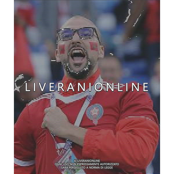 2018.06.25 Kaliningrad Pilka nozna Mistrzostwa Swiata w Rosji Rosja 2018 Hiszpania - Maroko N/z Fans Morocco Foto Norbert Barczyk / PressFocus 2018.06.25 Kaliningrad Football 2018 FIFA World Cup in Russia Spain v Morocco Credit: Norbert Barczyk / PressFocus / NEWSPIX.PL --- Newspix.pl AG ALDO LIVERANI SAS-ONLY ITALY