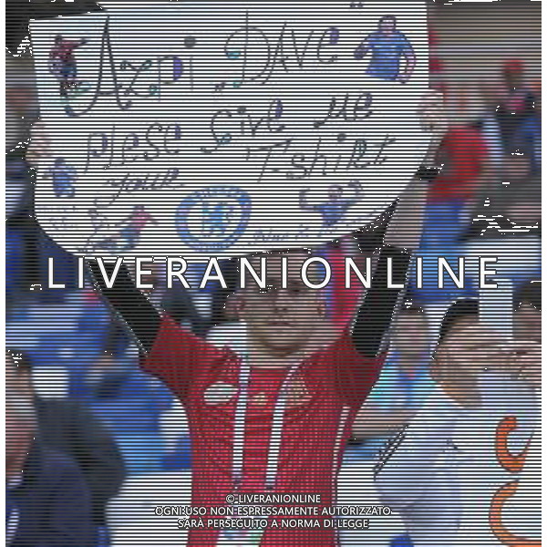 2018.06.25 Kaliningrad Pilka nozna Mistrzostwa Swiata w Rosji Rosja 2018 Hiszpania - Maroko N/z Fans Spain Foto Norbert Barczyk / PressFocus 2018.06.25 Kaliningrad Football 2018 FIFA World Cup in Russia Spain v Morocco Credit: Norbert Barczyk / PressFocus / NEWSPIX.PL --- Newspix.pl AG ALDO LIVERANI SAS-ONLY ITALY