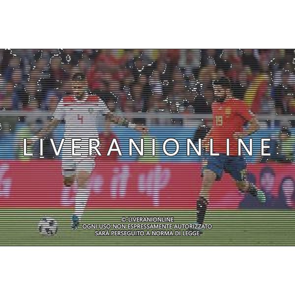 2018.06.25 Kaliningrad Pilka nozna Mistrzostwa Swiata w Rosji Rosja 2018 Hiszpania - Maroko N/z Manuel Da Costa of Morocco Diego Costa of Spain Foto Norbert Barczyk / PressFocus 2018.06.25 Kaliningrad Football 2018 FIFA World Cup in Russia Spain v Morocco Credit: Norbert Barczyk / PressFocus / NEWSPIX.PL --- Newspix.pl AG ALDO LIVERANI SAS-ONLY ITALY