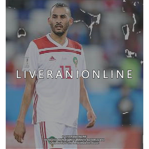 2018.06.25 Kaliningrad Pilka nozna Mistrzostwa Swiata w Rosji Rosja 2018 Hiszpania - Maroko N/z Khalid Boutaib of Morocco Foto Norbert Barczyk / PressFocus 2018.06.25 Kaliningrad Football 2018 FIFA World Cup in Russia Spain v Morocco Credit: Norbert Barczyk / PressFocus / NEWSPIX.PL --- Newspix.pl AG ALDO LIVERANI SAS-ONLY ITALY