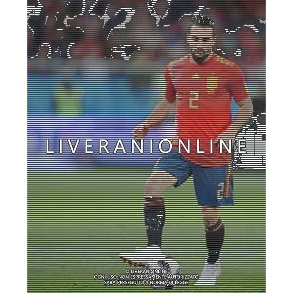 2018.06.25 Kaliningrad Pilka nozna Mistrzostwa Swiata w Rosji Rosja 2018 Hiszpania - Maroko N/z Dani Carvajal of Spain Foto Norbert Barczyk / PressFocus 2018.06.25 Kaliningrad Football 2018 FIFA World Cup in Russia Spain v Morocco Credit: Norbert Barczyk / PressFocus / NEWSPIX.PL --- Newspix.pl AG ALDO LIVERANI SAS-ONLY ITALY