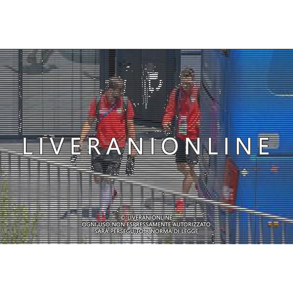 WYJAZD KADY Z NA MECZ Z JAPONIA N/Z MUNDIAL 2018 27.06.2018 TOBIASZ/NEWSPIX NZ BARTOSZ BERESZYNSKI I PIOTR ZIELINSKI --- Newspix.pl Polish footballers are leaving for a match with Japan in Volgograd / AGENZIA ALDO LIVERANI SAS - ITALY ONLY EDITORIAL USE ONLY / AGENZIA ALDO LIVERANI SAS - ITALY ONLY EDITORIAL USE ONLY - I calciatori della nazionale della Polonia lasciano Sochi per la partita di domani contro il Giappone a Volgograd - Mondiali Russia 27.06.2018