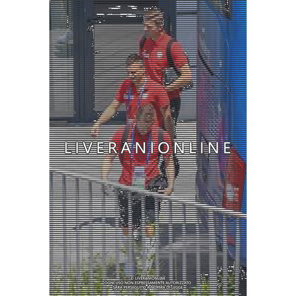 WYJAZD KADY Z NA MECZ Z JAPONIA N/Z MUNDIAL 2018 27.06.2018 TOBIASZ/NEWSPIX KUBA JAKUB BLASZCZYKOWSKI SLAWOMIR PESZKO JAN BEDNAREK --- Newspix.pl Polish footballers are leaving for a match with Japan in Volgograd / AGENZIA ALDO LIVERANI SAS - ITALY ONLY EDITORIAL USE ONLY / AGENZIA ALDO LIVERANI SAS - ITALY ONLY EDITORIAL USE ONLY - I calciatori della nazionale della Polonia lasciano Sochi per la partita di domani contro il Giappone a Volgograd - Mondiali Russia 27.06.2018