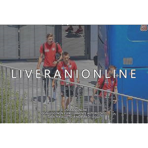 WYJAZD KADY Z NA MECZ Z JAPONIA N/Z MUNDIAL 2018 27.06.2018 TOBIASZ/NEWSPIX KUBA JAKUB BLASZCZYKOWSKI SLAWOMIR PESZKO JAN BEDNAREK --- Newspix.pl Polish footballers are leaving for a match with Japan in Volgograd / AGENZIA ALDO LIVERANI SAS - ITALY ONLY EDITORIAL USE ONLY / AGENZIA ALDO LIVERANI SAS - ITALY ONLY EDITORIAL USE ONLY - I calciatori della nazionale della Polonia lasciano Sochi per la partita di domani contro il Giappone a Volgograd - Mondiali Russia 27.06.2018