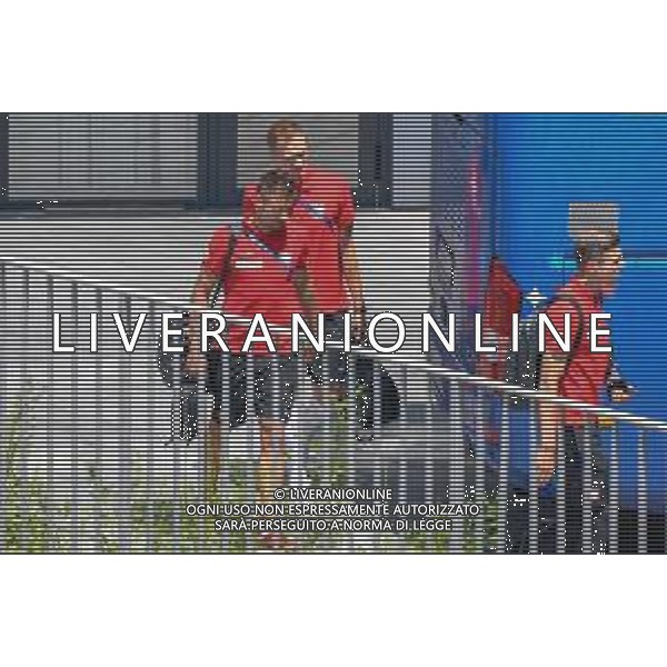 WYJAZD KADY Z NA MECZ Z JAPONIA N/Z JAN BEDNAREK THIAGO CIONEK LUKASZ TEODORCZYK MUNDIAL 2018 27.06.2018 TOBIASZ/NEWSPIX --- Newspix.pl Polish footballers are leaving for a match with Japan in Volgograd / AGENZIA ALDO LIVERANI SAS - ITALY ONLY EDITORIAL USE ONLY / AGENZIA ALDO LIVERANI SAS - ITALY ONLY EDITORIAL USE ONLY - I calciatori della nazionale della Polonia lasciano Sochi per la partita di domani contro il Giappone a Volgograd - Mondiali Russia 27.06.2018