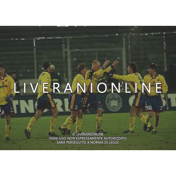13-01-1999 TORINO - COPPA ITALIA JUVENTUS BOLOGNA 1-2 NELLA FOTO ABBRACCI GIOCATORI BOLOGNA AG ALDO LIVERANI SAS