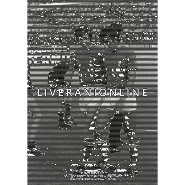 14-06-1973 TORINO-AMICHEVOLE ITALIA INGHILTERRA 2-0 NELLA FOTO GIANNI RIVERA E PIETRO ANASTASI AG ALDO LIVERANI SAS