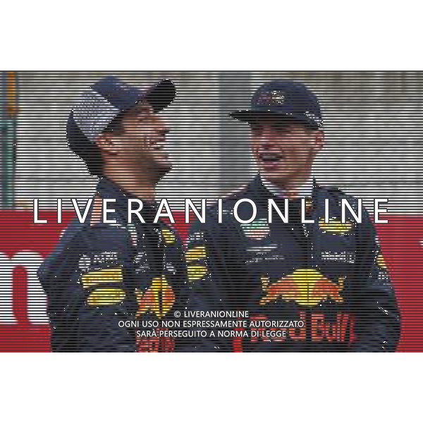(L to R): Daniel Ricciardo (AUS) Red Bull Racing with team mate Max Verstappen (NLD) Red Bull Racing. 28.06.2018. Formula 1 World Championship, Rd 9, Austrian Grand Prix, Spielberg, Austria, Preparation Day. / AGENZIA ALDO LIVERANI SAS - ITALY ONLY EDITORIAL USE ONLY - F1 Gp Austria, Preparation Day 28.06.2018