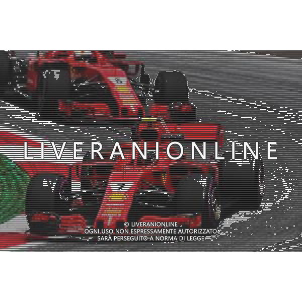 Kimi Raikkonen (FIN) Ferrari SF71H leads team mate Sebastian Vettel (GER) Ferrari SF71H. 29.06.2018. Formula 1 World Championship, Rd 9, Austrian Grand Prix, Spielberg, Austria, Practice Day. / AGENZIA ALDO LIVERANI SAS - ITALY ONLY EDITORIAL USE ONLY - F1 Gp Austria, Prove Libere 29.06.2018