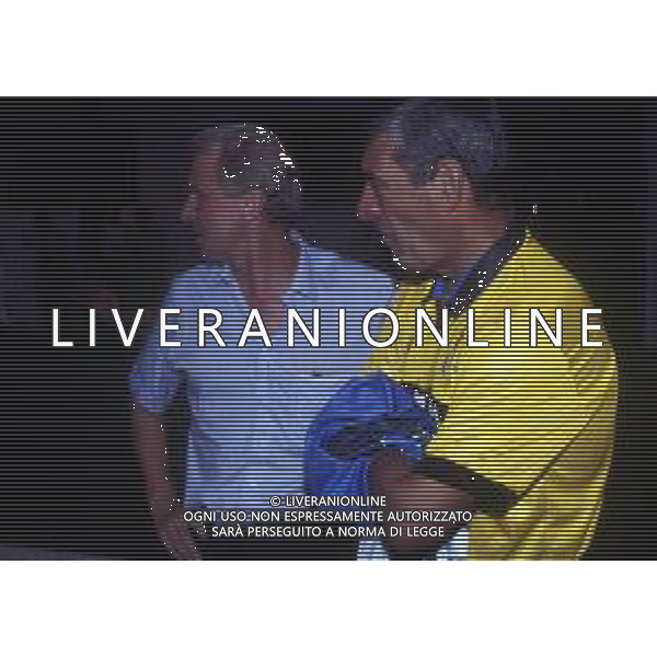 RETROSPETTIVA ARCADIO VENTURI ALLENATORE NELLA FOTO ARCADIO VENTURI ALLENATORE IN SECONDA INTER CON GIOVANNI TRAPATTONI AG ALDO LIVERANI SAS
