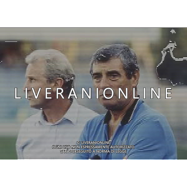RETROSPETTIVA ARCADIO VENTURI ALLENATORE NELLA FOTO ARCADIO VENTURI ALLENATORE IN SECONDA INTER CON GIOVANNI TRAPATTONI AG ALDO LIVERANI SAS