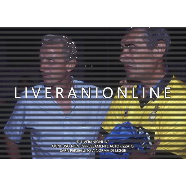 RETROSPETTIVA ARCADIO VENTURI ALLENATORE NELLA FOTO ARCADIO VENTURI ALLENATORE IN SECONDA INTER CON GIOVANNI TRAPATTONI AG ALDO LIVERANI SAS