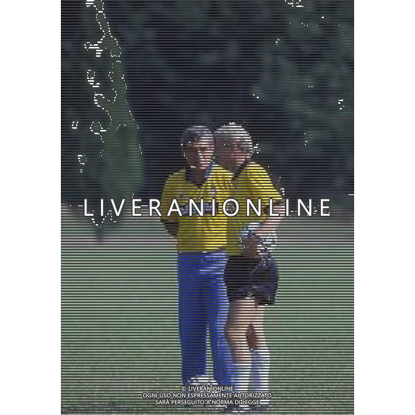 RETROSPETTIVA ARCADIO VENTURI ALLENATORE NELLA FOTO ARCADIO VENTURI ALLENATORE IN SECONDA INTER CON GIOVANNI TRAPATTONI AG ALDO LIVERANI SAS