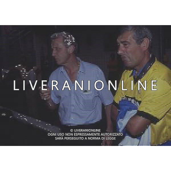 RETROSPETTIVA ARCADIO VENTURI ALLENATORE NELLA FOTO ARCADIO VENTURI ALLENATORE IN SECONDA INTER CON GIOVANNI TRAPATTONI AG ALDO LIVERANI SAS