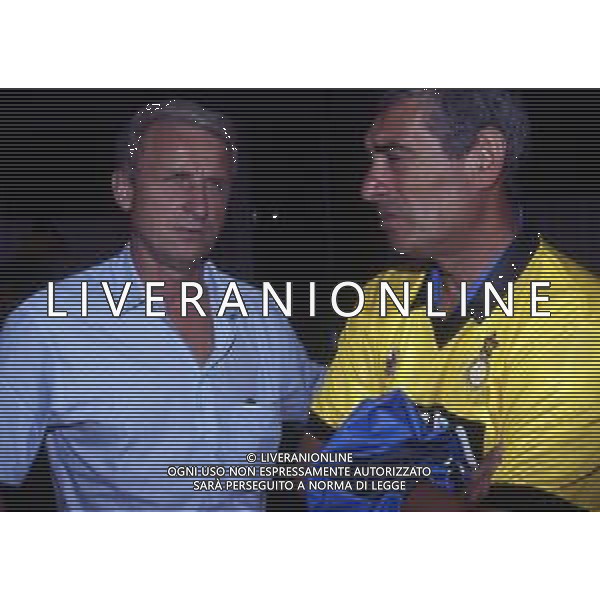 RETROSPETTIVA ARCADIO VENTURI ALLENATORE NELLA FOTO ARCADIO VENTURI ALLENATORE IN SECONDA INTER CON GIOVANNI TRAPATTONI AG ALDO LIVERANI SAS