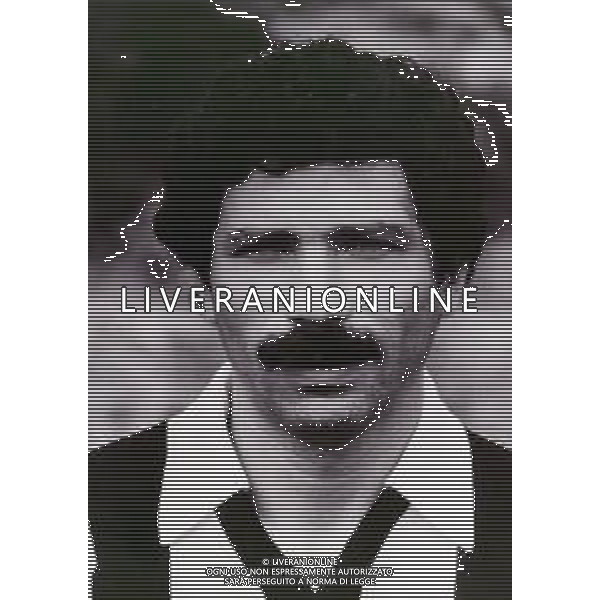 RETROSPETTIVA GIANFRANCO BELLOTTO CALCIATORE E ALLENATORE NELLA FOTO GIANFRANCO BELLOTTO CON LA MAGLIA DELL\'ASCOLI AG ALDO LIVERANI SAS