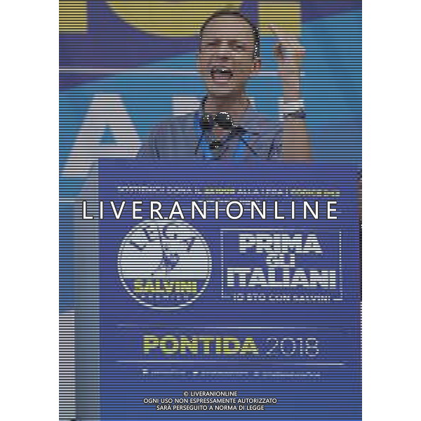 Raduno della Lega Nazionale a Pontida 2018 Pontida (BG) - 01.07.2018 Nella Foto:Massimiliano Fedriga /Ph.Vitez-Ag. Aldo Liverani