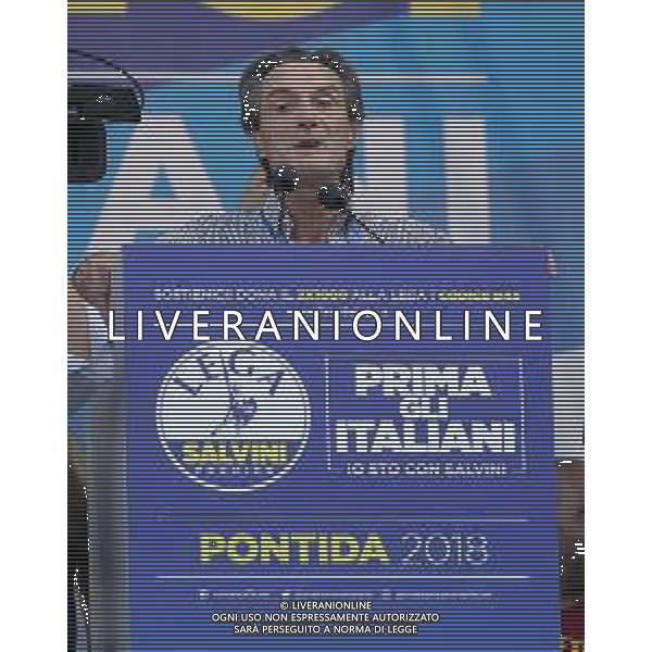 Raduno della Lega Nazionale a Pontida 2018 Pontida (BG) - 01.07.2018 Nella Foto:Attilio Fontana /Ph.Vitez-Ag. Aldo Liverani
