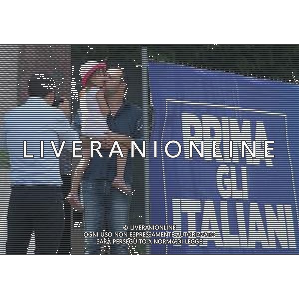 Raduno della Lega Nazionale a Pontida 2018 Pontida (BG) - 01.07.2018 Nella Foto:Matteo Salvini /Ph.Vitez-Ag. Aldo Liverani