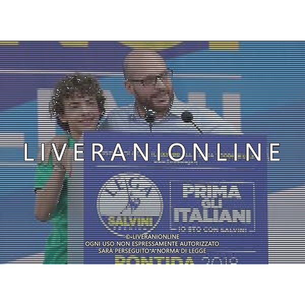 Raduno della Lega Nazionale a Pontida 2018 Pontida (BG) - 01.07.2018 Nella Foto:Lorenzo Fontana /Ph.Vitez-Ag. Aldo Liverani