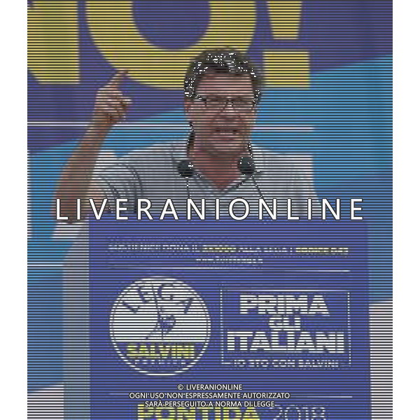 Raduno della Lega Nazionale a Pontida 2018 Pontida (BG) - 01.07.2018 Nella Foto:Giancarlo Giorgetti /Ph.Vitez-Ag. Aldo Liverani