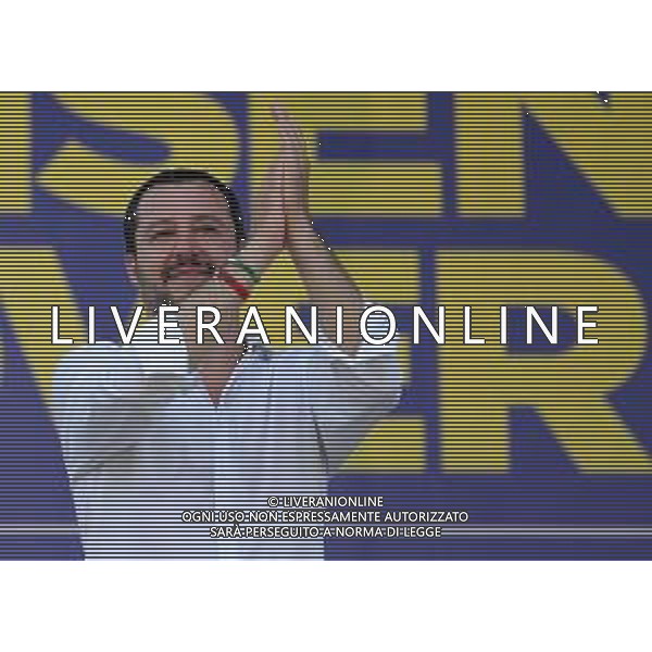 Raduno della Lega Nazionale a Pontida 2018 Pontida (BG) - 01.07.2018 Nella Foto:Matteo Salvini /Ph.Vitez-Ag. Aldo Liverani