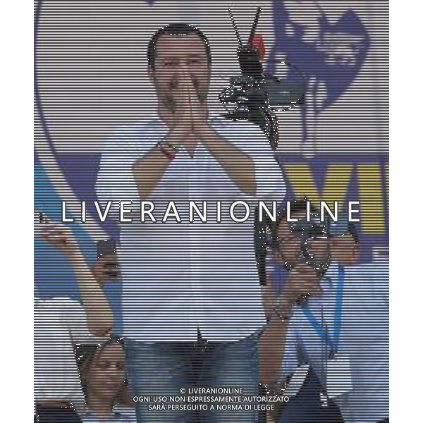 Raduno della Lega Nazionale a Pontida 2018 Pontida (BG) - 01.07.2018 Nella Foto:Matteo Salvini /Ph.Vitez-Ag. Aldo Liverani