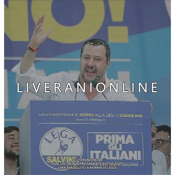 Raduno della Lega Nazionale a Pontida 2018 Pontida (BG) - 01.07.2018 Nella Foto:Matteo Salvini /Ph.Vitez-Ag. Aldo Liverani