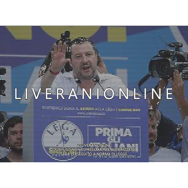 Raduno della Lega Nazionale a Pontida 2018 Pontida (BG) - 01.07.2018 Nella Foto:Matteo Salvini /Ph.Vitez-Ag. Aldo Liverani